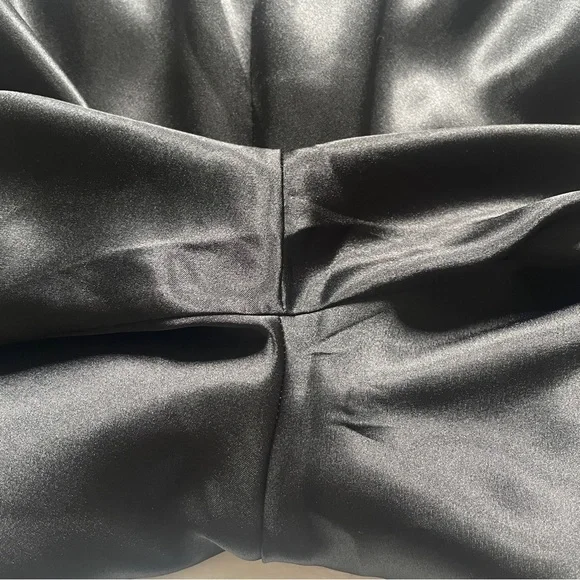 Hudson’s Bay Satin Pajama Pants Small Black Soft Luxury Sleepwear - Picture 6 of 16